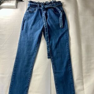 Paperbag Waist Jean Pants
